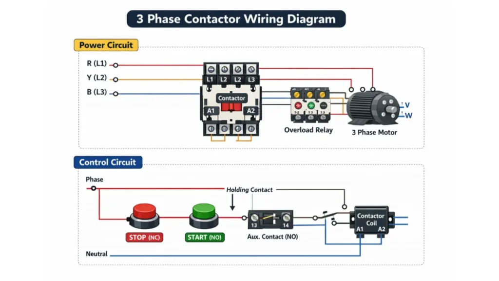 3 Phase Contactor Wiring Diagram