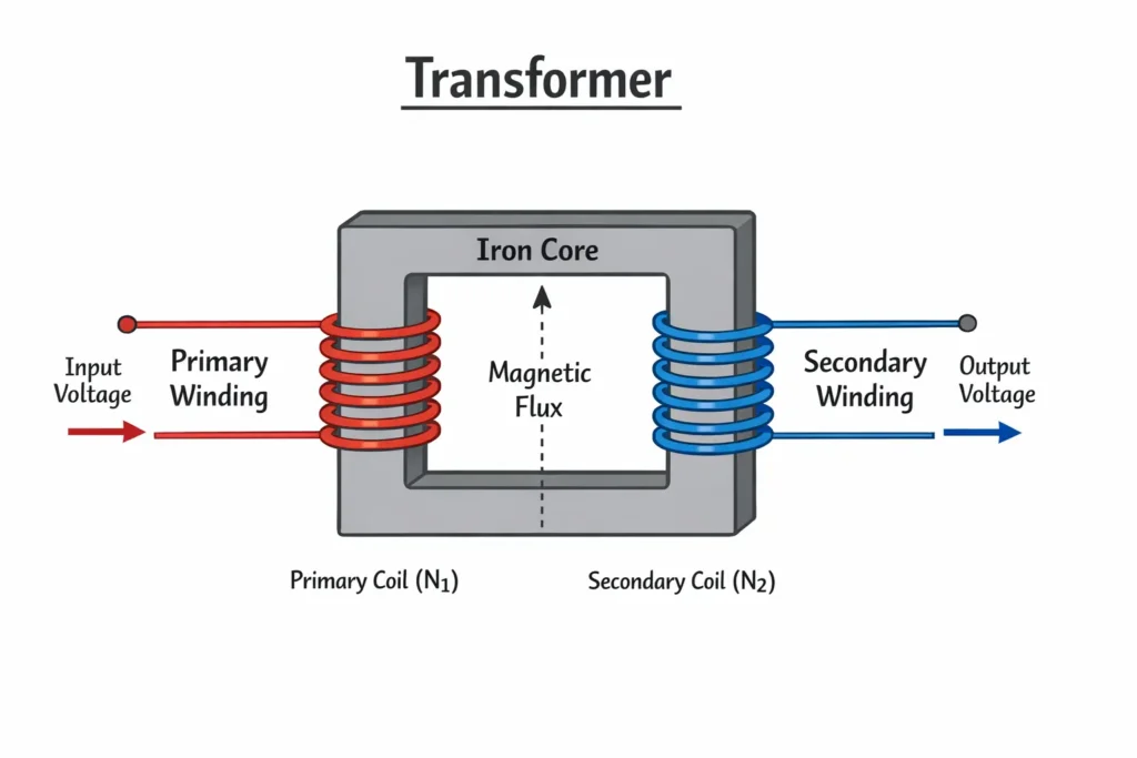Transformer Simple labelled diagram