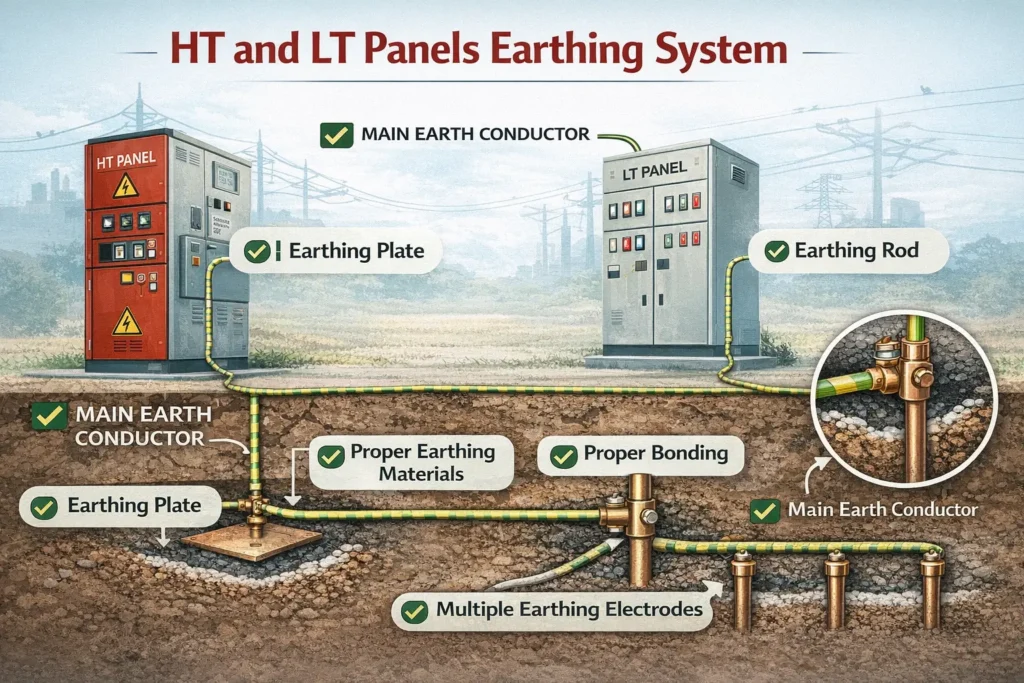 HT and LT Panels Earthing System
